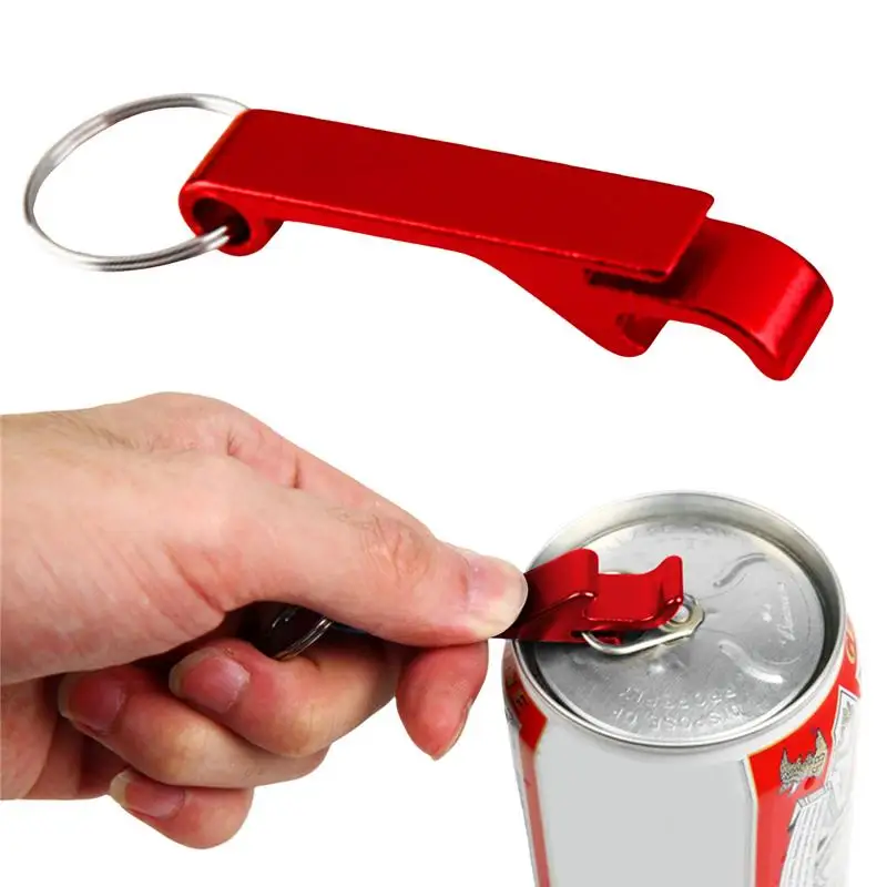 

9 Colored Metal Bottle Openers Metal Keychain Bottle Opener Small Practical Flat Bottle Opener For Party Favor Men And Women