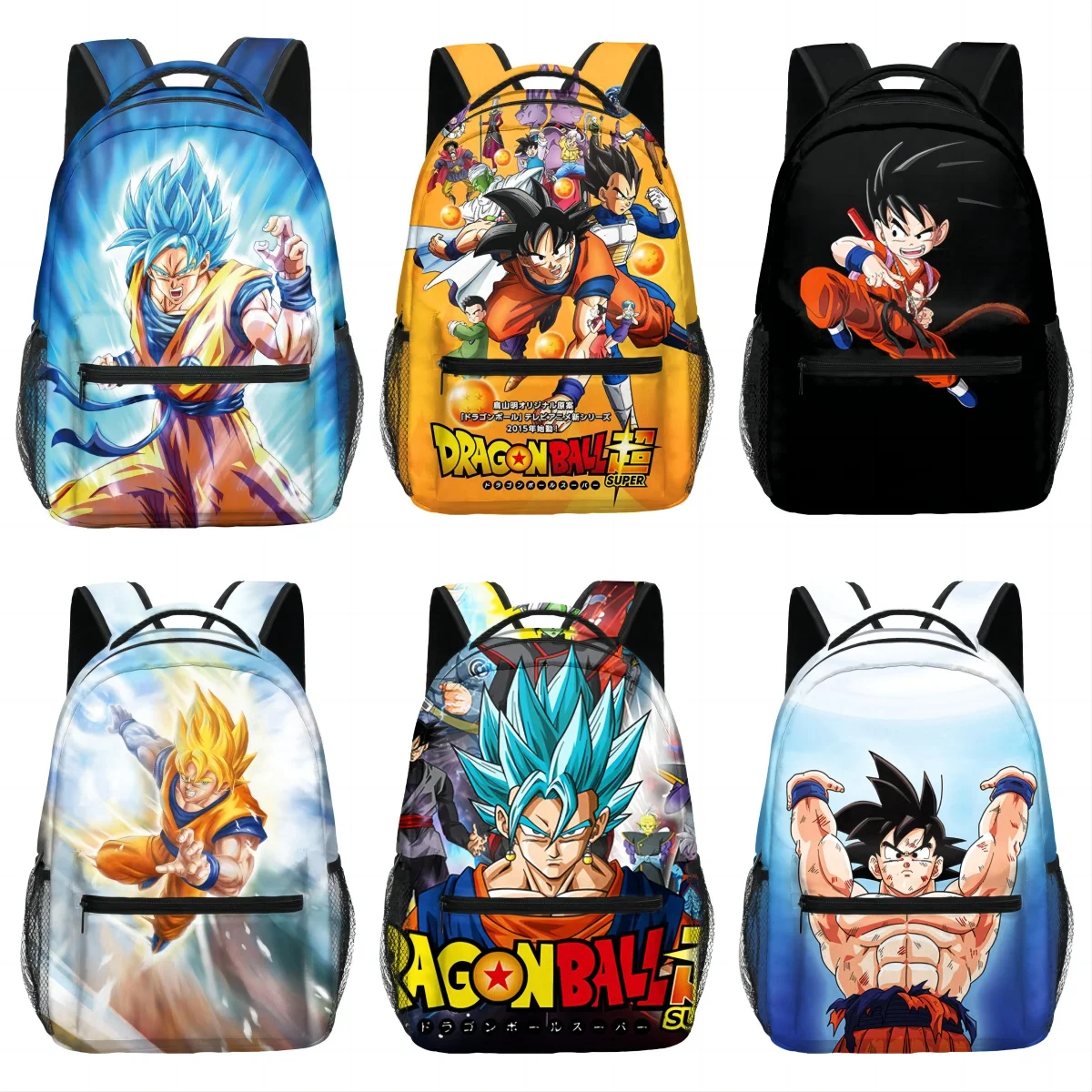 

16 Inch New Product Dragon Ball Printing Mens Middle School Polyester Backpack Bag Children's Backpack Schoolbag Boys and Girls