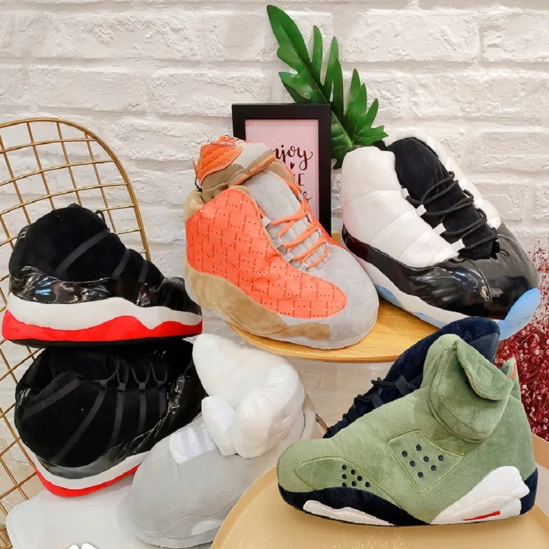 

Winter Warm Slippers Women Cute Home Slippers Unisex One Size Sneakers Men House Floor Cotton Shoes Woman EU 35-44 Plush Sliders