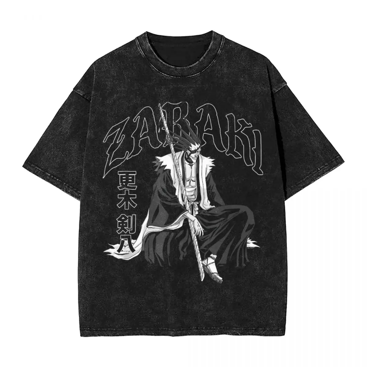 Футболка Bleachs Zabaki с вареным названием уличная одежда в стиле хип-хоп футболки для