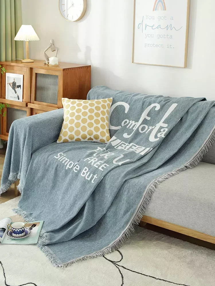 

Sofa Cover Blanket All Season Solid Color Sofa Pad Fashion Dust Towel Blankets for Office Car Sofa Bedspread