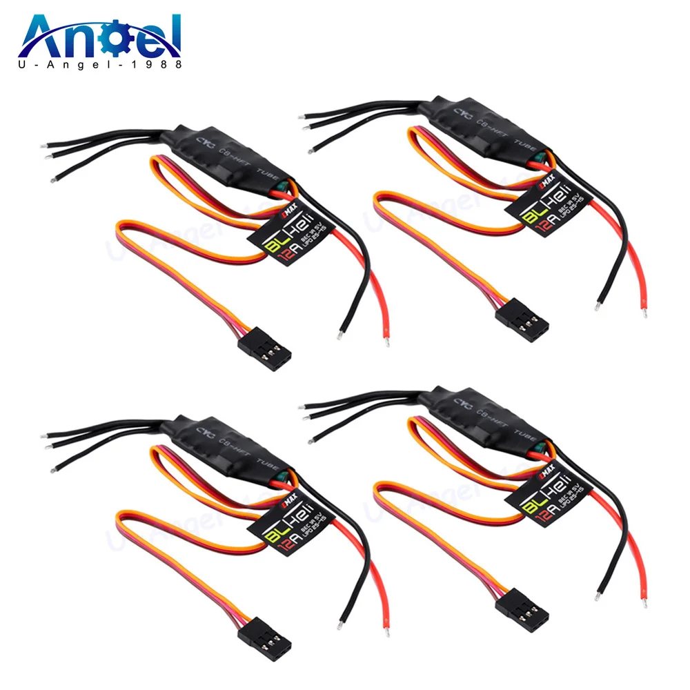 4 Emax BLHeli 12A 20A 30A 40A 50A 60A 80A ESC Контроллер скорости с BEC для RC БПЛА FPV DIY