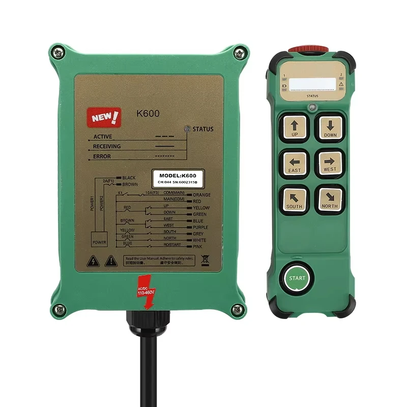 

Промышленный Радиоуправляемый кран K600, 6 клавиш, сброс давления, дистанционное управление