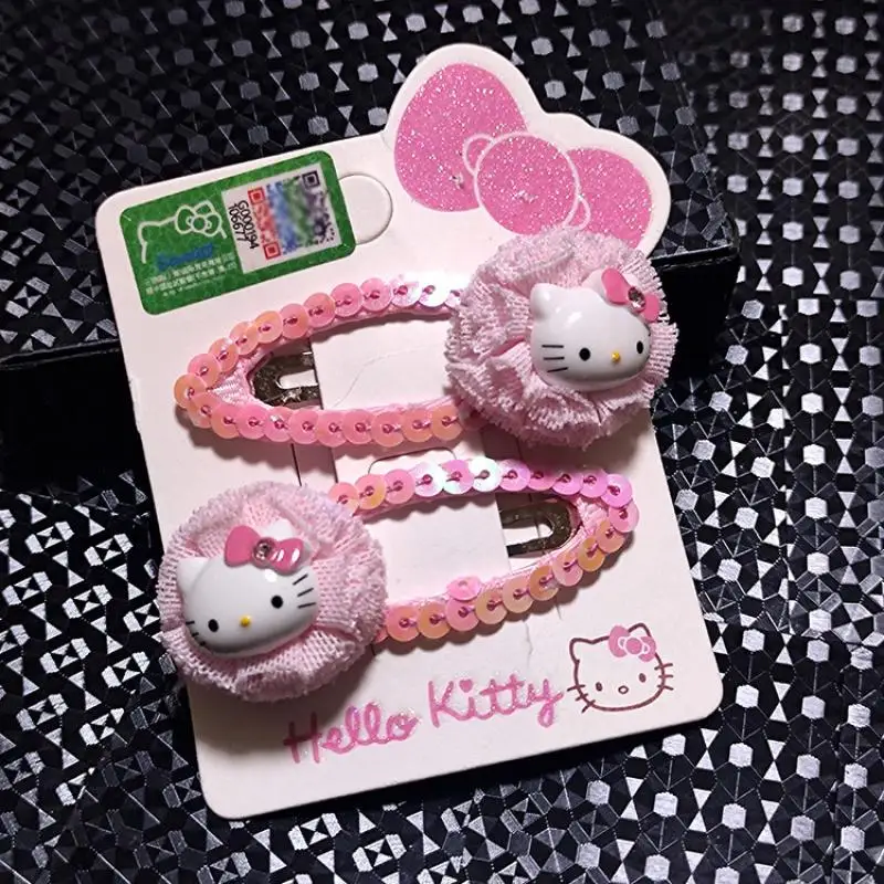 

Kawaii Cute Sanrio Hellokitty Hairpin Bb Clamp Fashion Cartoon Lovable Exquisite Headwear Cute Girl Birthday Gift For Children