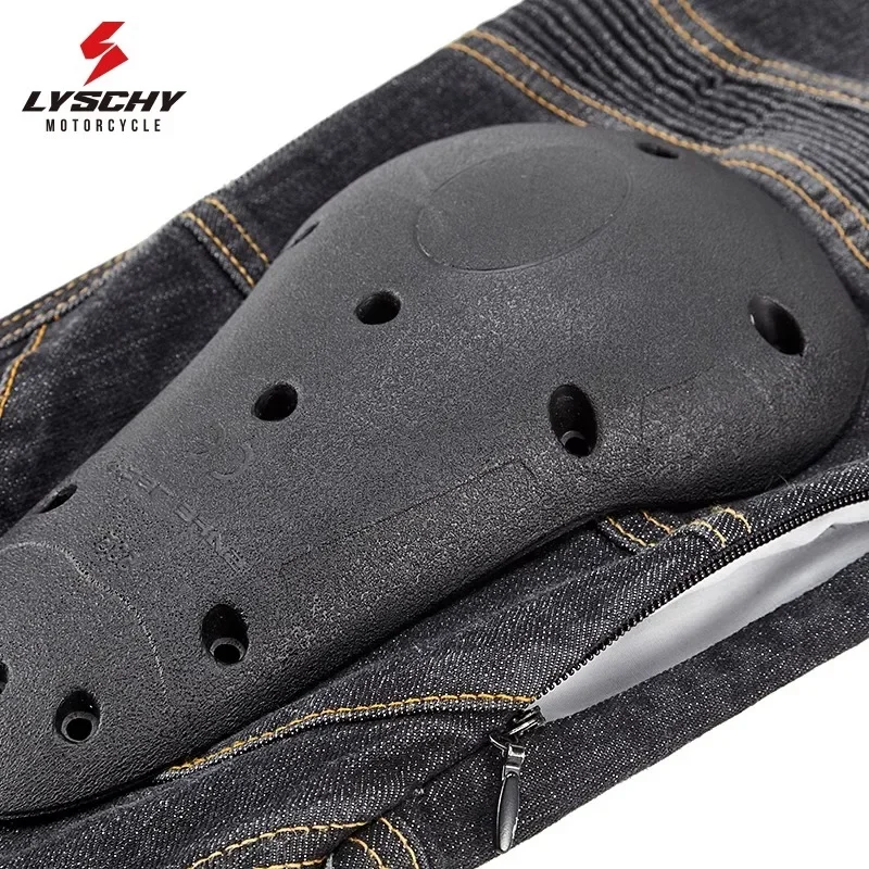 LYSCHY мотоциклетные джинсы мужские весенне-летние эластичные дышащие