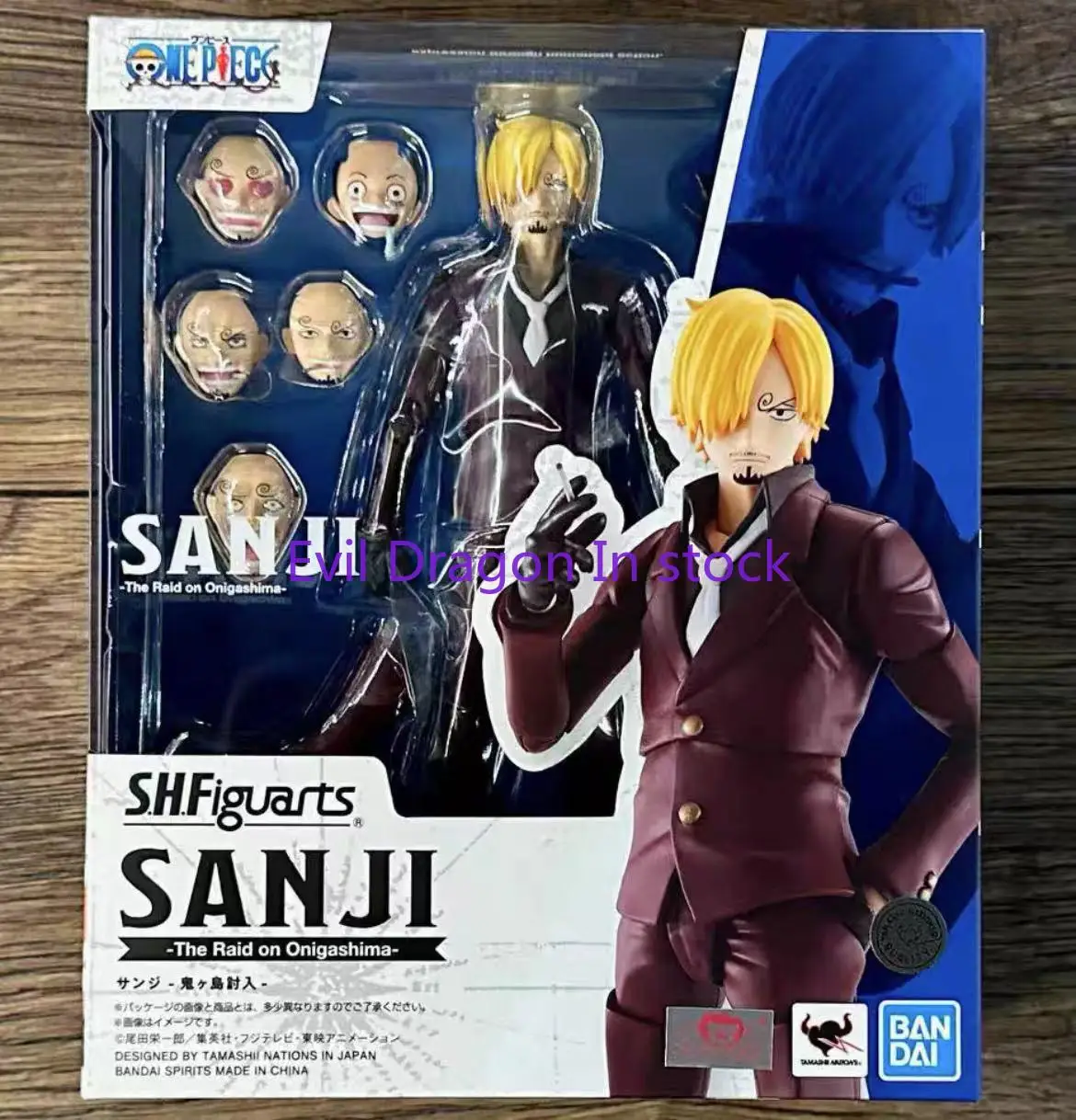 100% Оригинальные Bandai SH фигуртс SHF One Piece Sanji The Raid On Onigashima искусственные Аниме