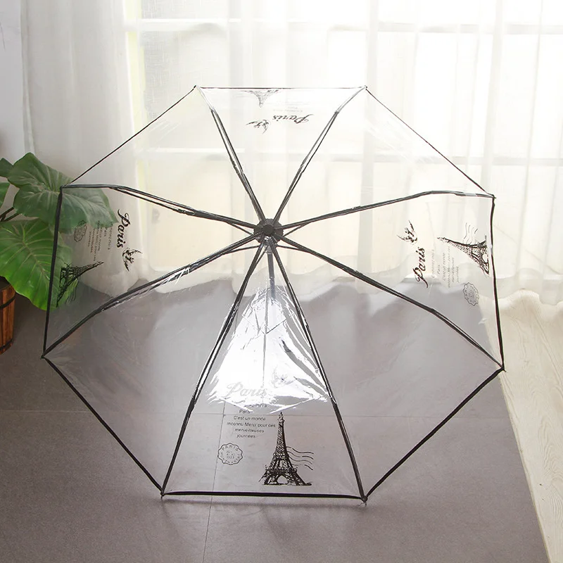 مظلة أوتوماتيكية مظلة شفافة المرأة مظلات قابلة للطي المظلة للمطر والشمس يندبروف شحن مجاني الأعمال