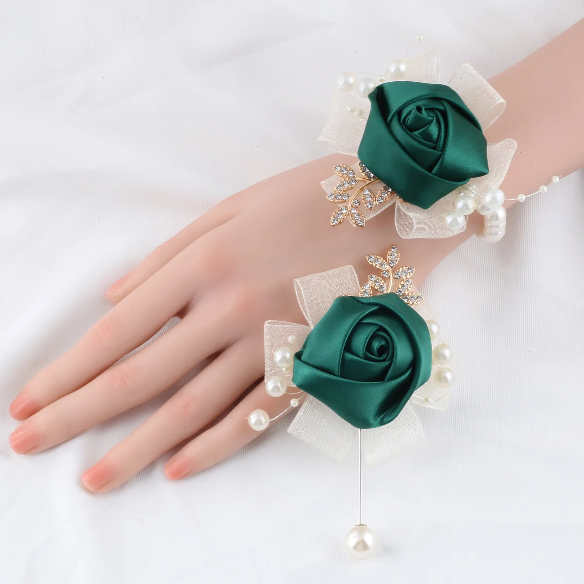 Мужская брошь для жениха черная зеленая золотая искусственная кожа элегантная