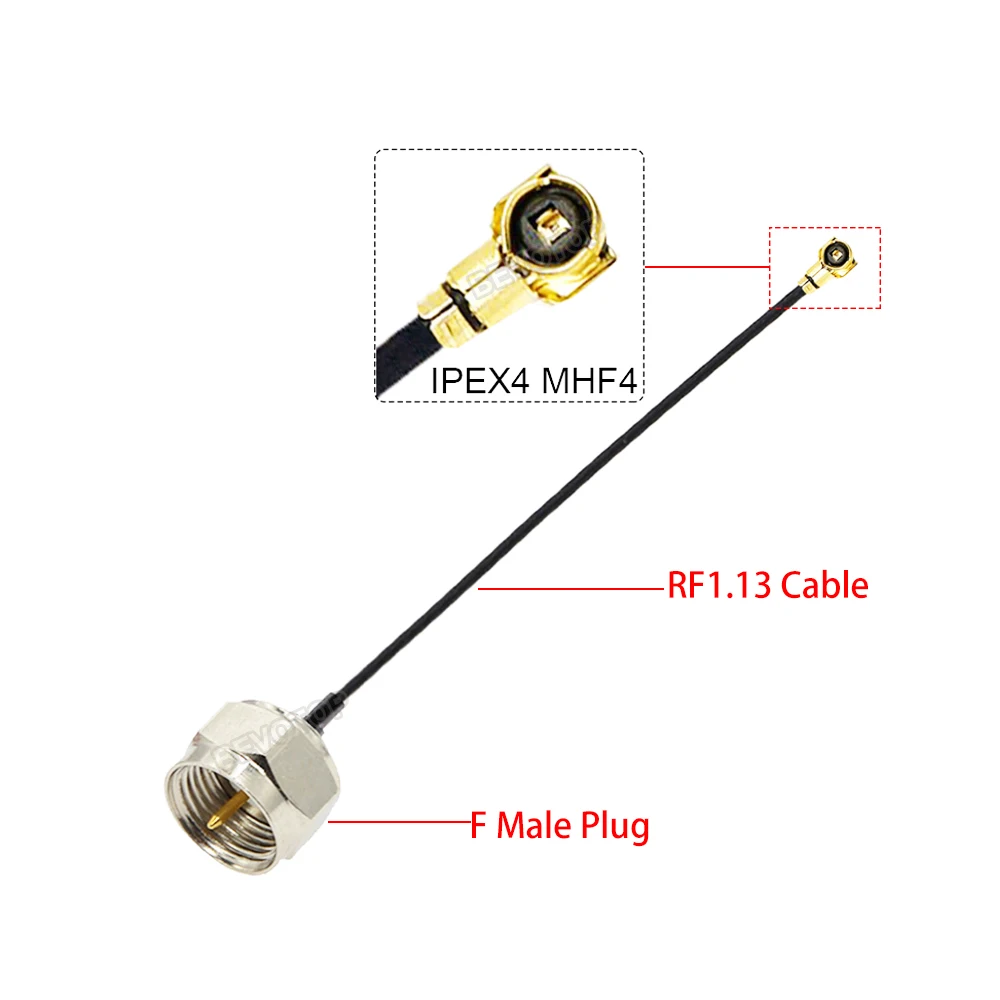 2 шт./лот F коннектор для u.FL/IPX/IPEX4 MHF4 Гнездовой Разъем Pigtail RF1.13 RF коаксиальный