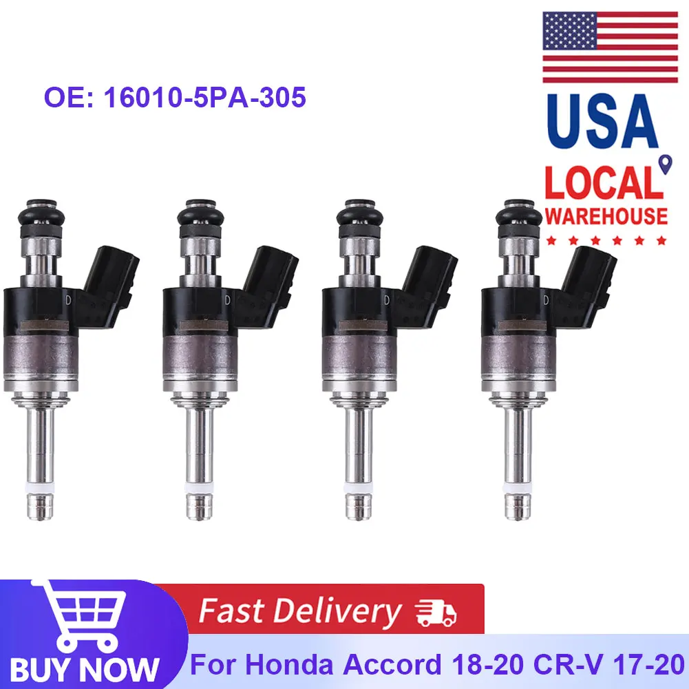 

4 шт. новые Топливные форсунки 16010-5PA-305 для Honda Accord 2018-2020 детской модели 2017-2020 л Высококачественные Аксессуары для модификации автомобиля