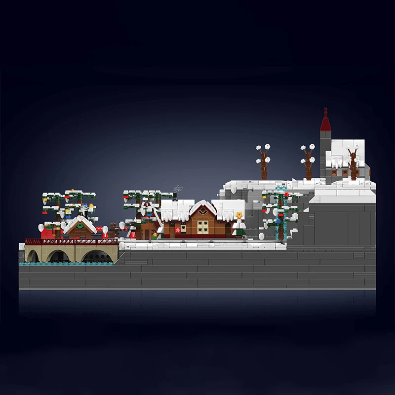 MouldKing Рождественская железная дорога трек-поезд парк для взрослых сложный