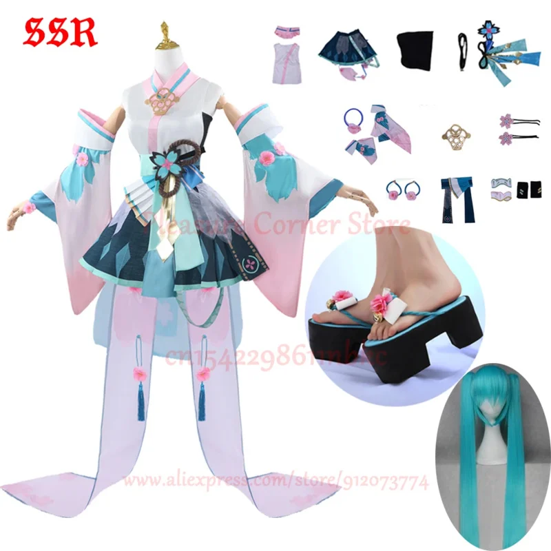 Игровой костюм для косплея Motorola Ji X Hatsune Miku SSR полный комплект одежды