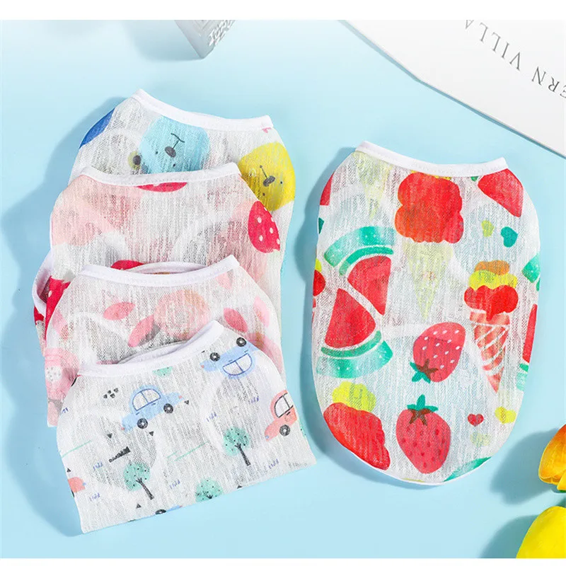 

Pet Clothing Summer Sunscreen Vest Cool Breathable Dog Vest Cute Printed Puppy Dog T-shirt for Small and Medium Dogs