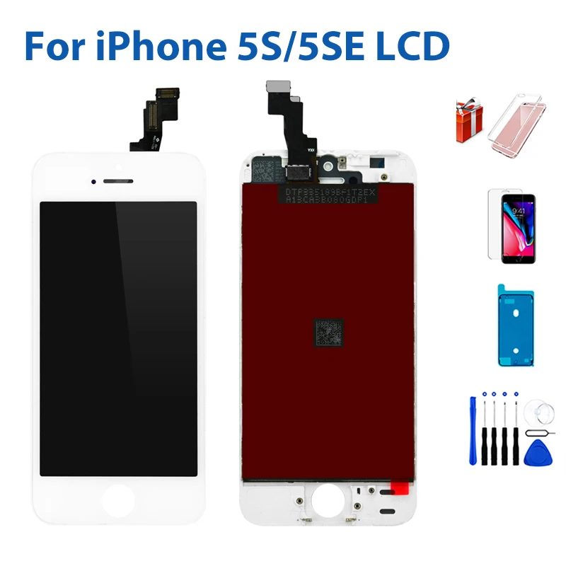 Черный Белый ЖК-дисплей для iPhone 5S 5SE сенсорный экран дигитайзер Замена для iPhone A1453 A1457 A1518 A1528 A1530 A1533 Черный Белый ЖК-дисплей для iPhone 5S 5SE сенсорный экран дигитайзер Замена для iPhone A1453 A1457 A1518 A1528 A1530 A1533