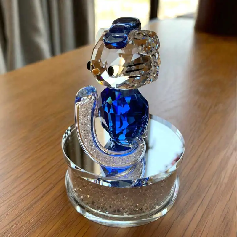 Любимый подарок девушке Хрустальная Фигурка кота из мультфильма автомобильное