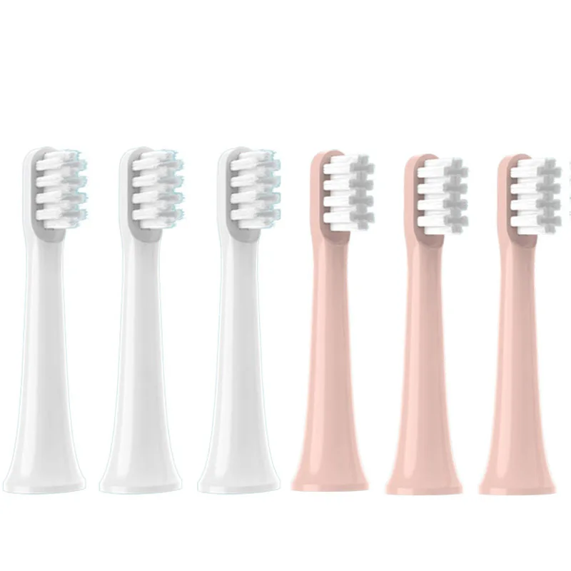 

6PCS Replaceable For XIAOMI MIJIA T100 Brush Heads Sonic Electric Toothbrush Soft DuPont Bristle Brush Vacuum Refills Nozzles