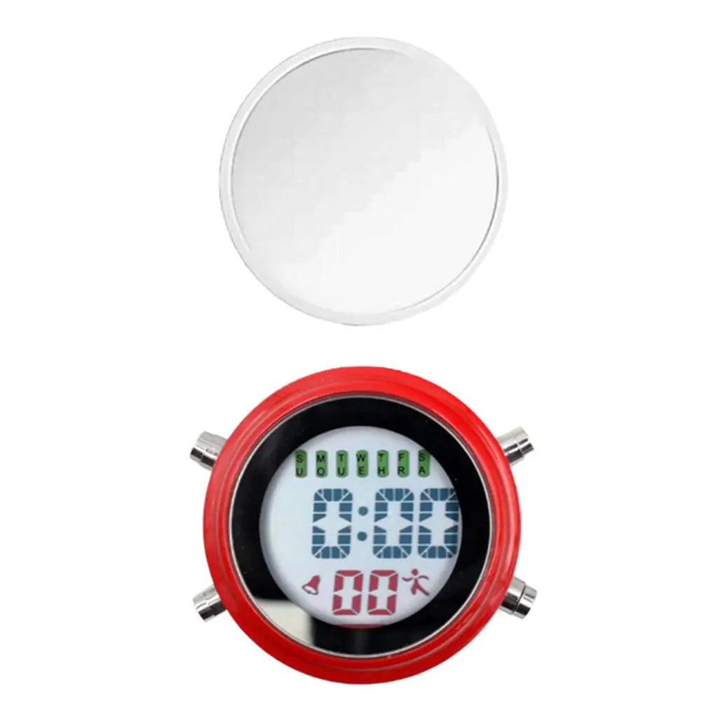 Waterproof Mini Alarm Clock Self Adhesive Motorbike Yacht Boat Digital | Clocks