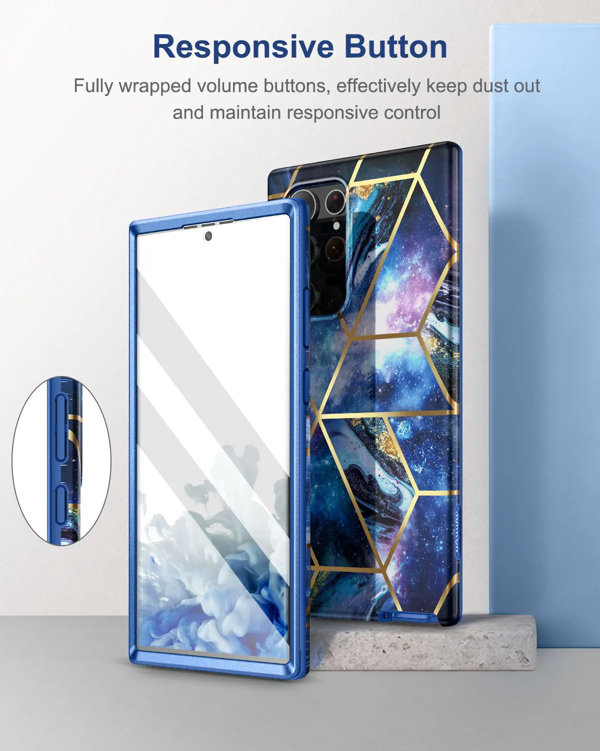 SURITCH Marble Case for Samsung Galaxy S22 Plus Ultra With Built-in Screen Protector Shockproof Rugged Bumper Cover for S21 FE