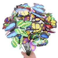 25pcs simulation butterfly stakes garden yard planter colorful whimsical butterfly stakes decoration outdoor flower pots decor