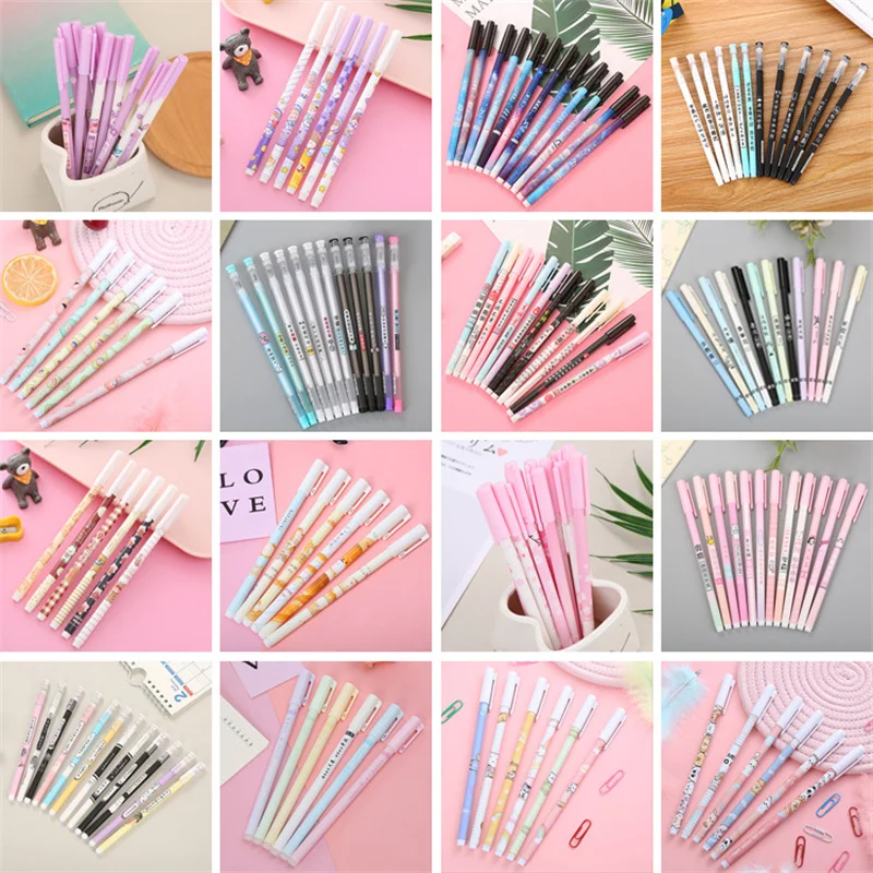 

12PCS Kawaii Pens Cute Stationary Korean Stationary Gel Pens Cute Gel Pens Office Wriring Supplies Back to School Stationery Pen