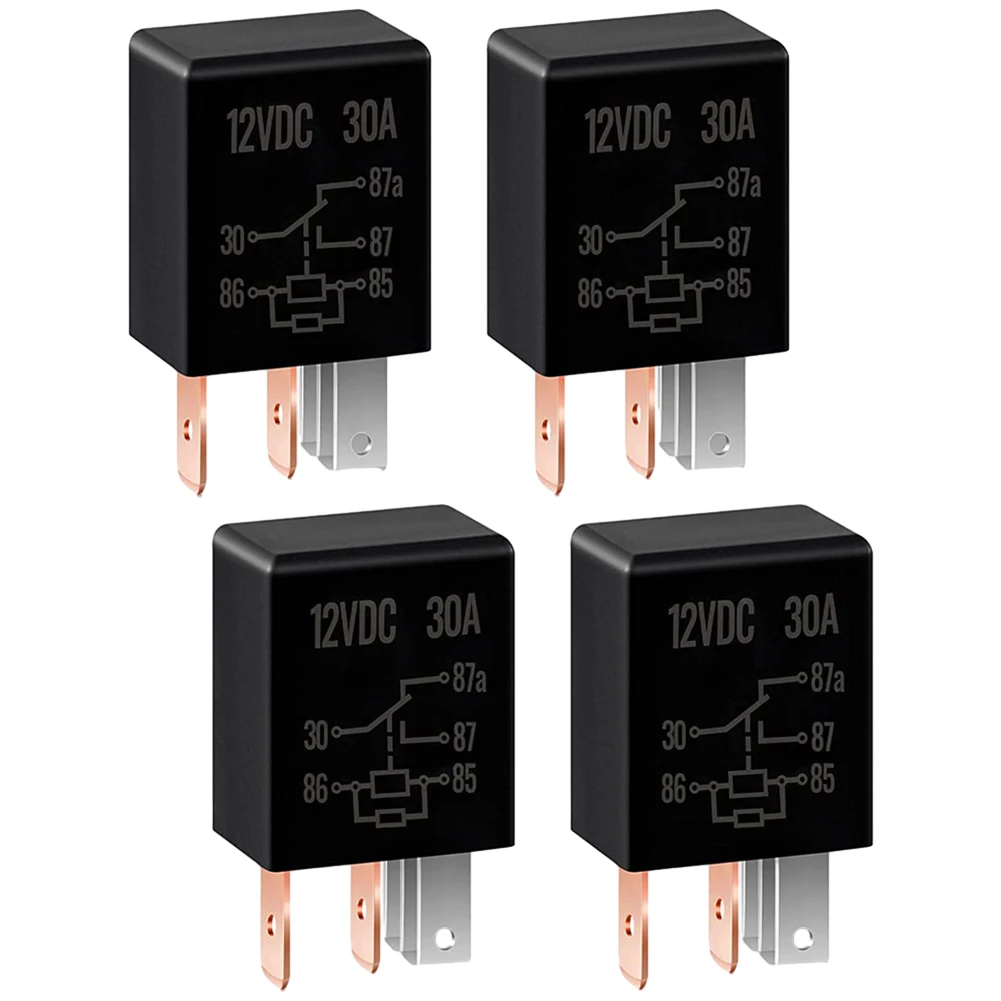 

4pcs Automotive Relay 12v 30a Car Control Device Car Relay 12v 5 Pin Relay For Automotive Truck Headlight Air Conditioner