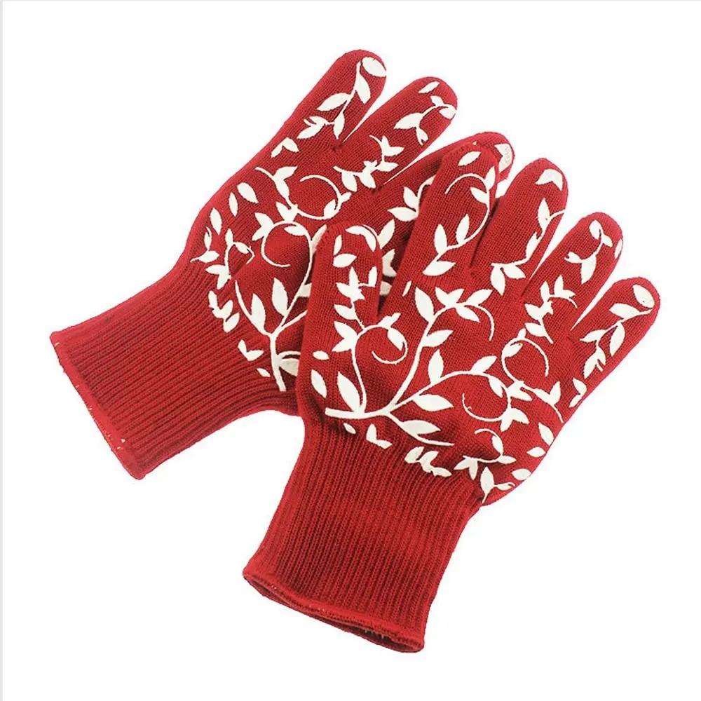 

1PC Barbecue Gloves Heat-resistant Oven Gloves Fire-resistant Insulated Cutting Resistant Gloves Wear Resistant Oven Microwave