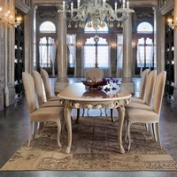 french light luxury dining tables and chairs solid wood carving european simple dining table neoclassical xiaomei style european