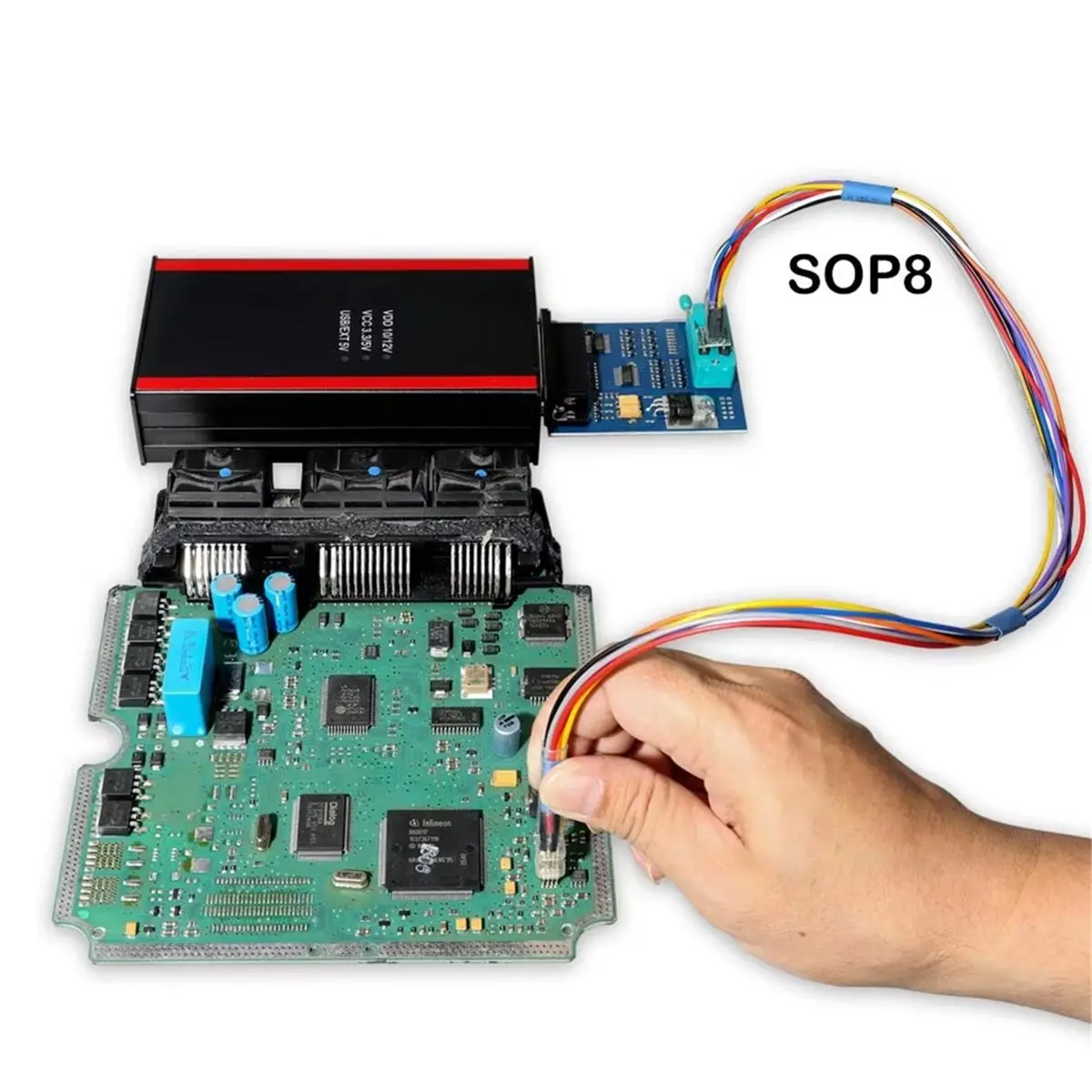 Фото Новейший набор адаптеров Prog Probes от Homegood для IPROG Plus и Xprog M для программирования EEPROM и ECU в системе (In-Circui №5