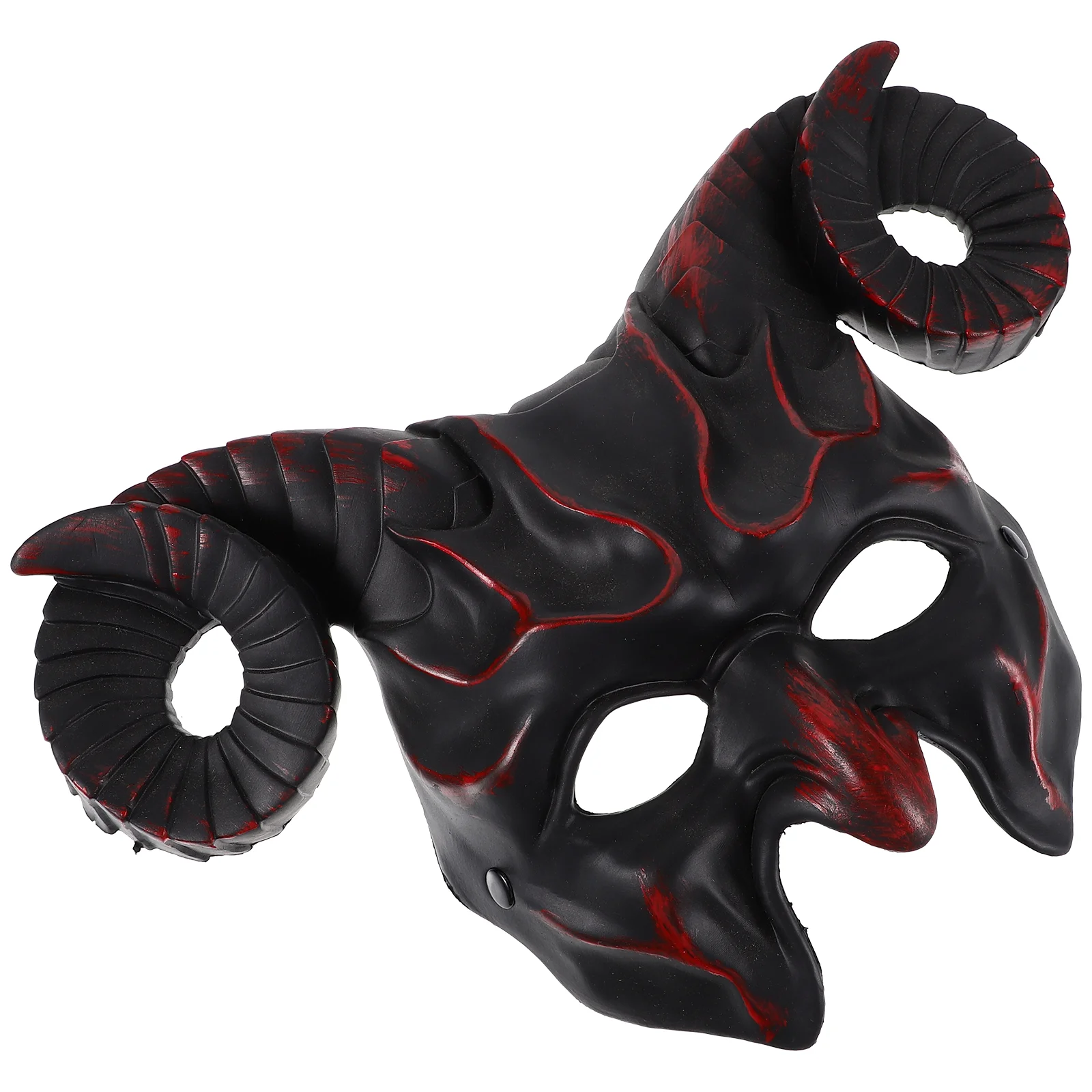 Facial Mask Halloween Horn Miss Pumpkin Decor Novel Plastic Decorative Face Party Prop