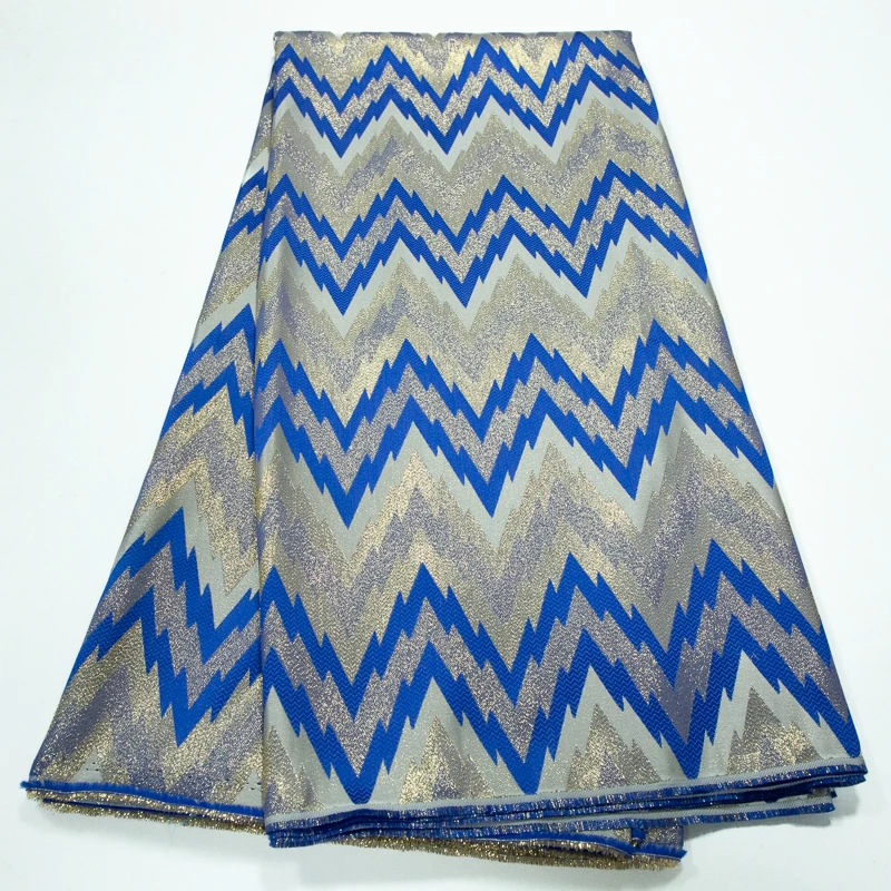 Новейшая нигерийская парчовая кружевная ткань 2023 Золотое Золото 5 ярдов