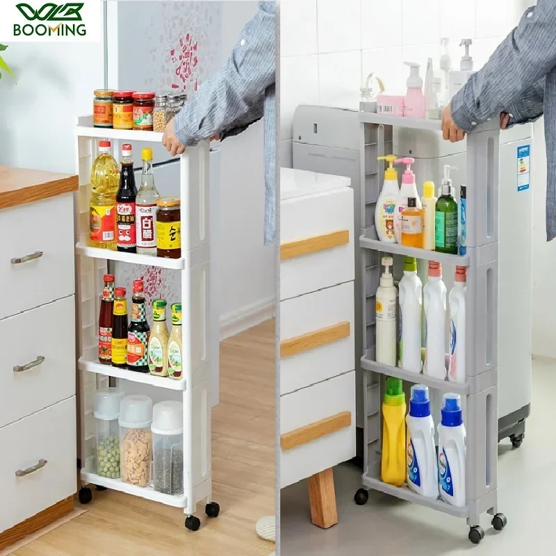 Стеллаж Для Хранения В Кухне И Ванной Комнате С Несколькими Отделениями На