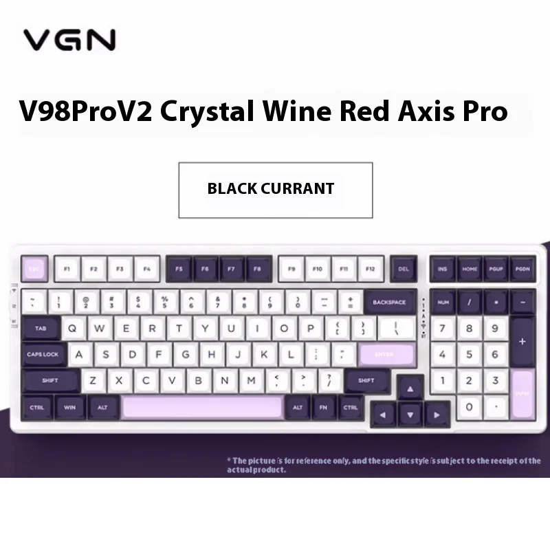 Фото Механическая клавиатура Vgn V98pro V2, беспроводная клавиатура с тремя режимами, Bluetooth, горячая замена, Pbt Rgb, прокладка, конструкция для офиса, геймера, электронные виды спорта, подарок для ПК №1