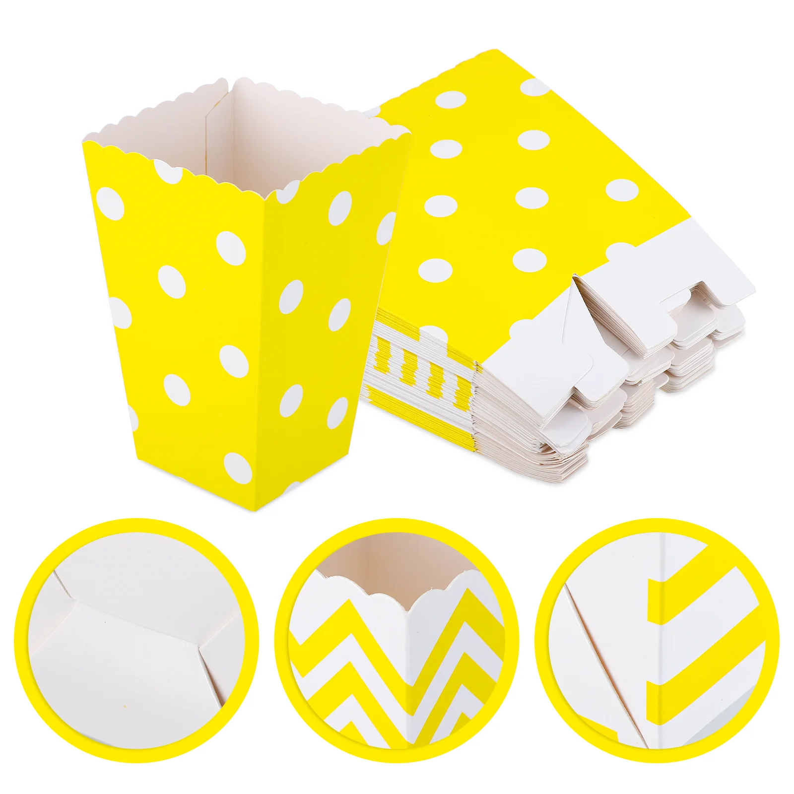 

48pcs Prints Pattern Party Popcorn Popcorn Serving Boxes Paper Popcorn Box Popcorn Favor Boxes Popcorn Serving Box
