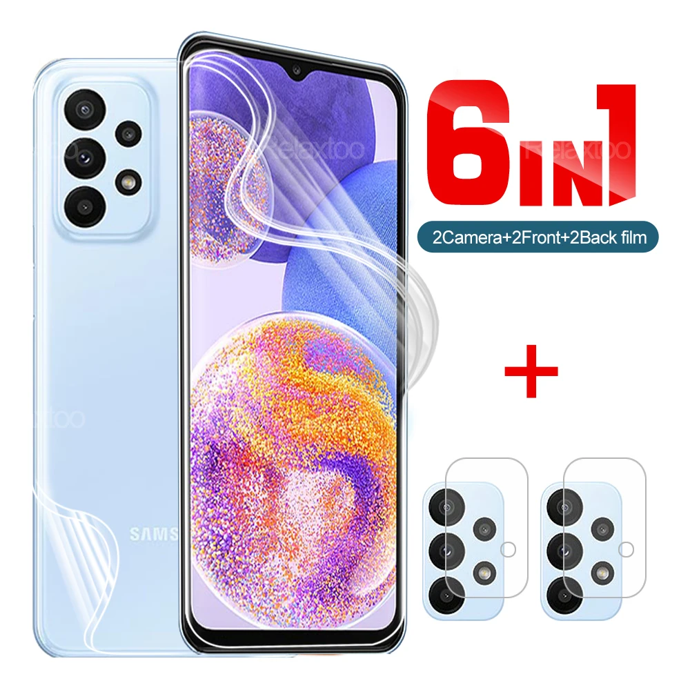 

6IN1 Camera Back Hydrogel Film For Samsung Galaxy A23 A22 A21 A21S A20 S A20e A30 A30S A22S A31 A32 A33 5G Lens Screen Protector