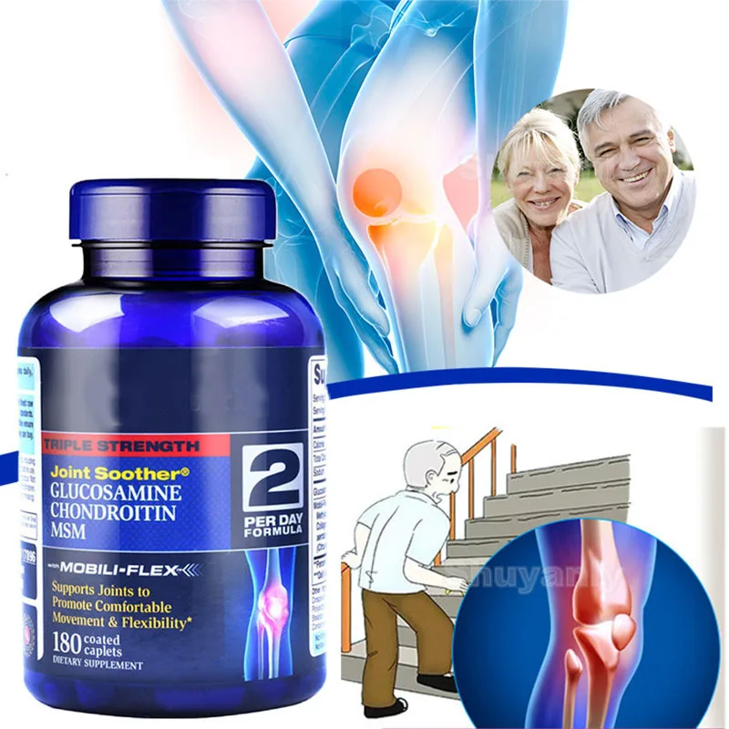 

Rumalaya Triple Strength Glucosamine Chondroitin & MSM Relieve Low Back Leg Pain Joint Bones Healthy 180caps/bottle 3#