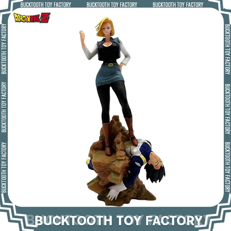

25cm Dragon Ball Z Anime Figures Android 18 Vs Vegeta Gk Figure Android 18 PVC Statue Figurine Sexy Model Ornament Doll Toy Gift