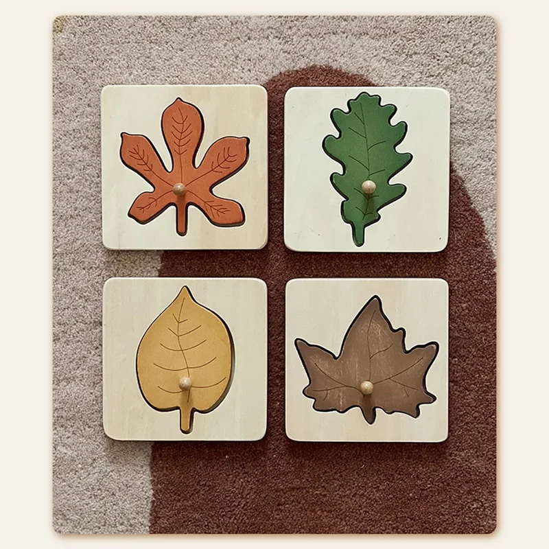 

Leaf Puzzle Hand-Grabbing Jigsaw Puzzle Children's Educational Early Education Cognitive Toy