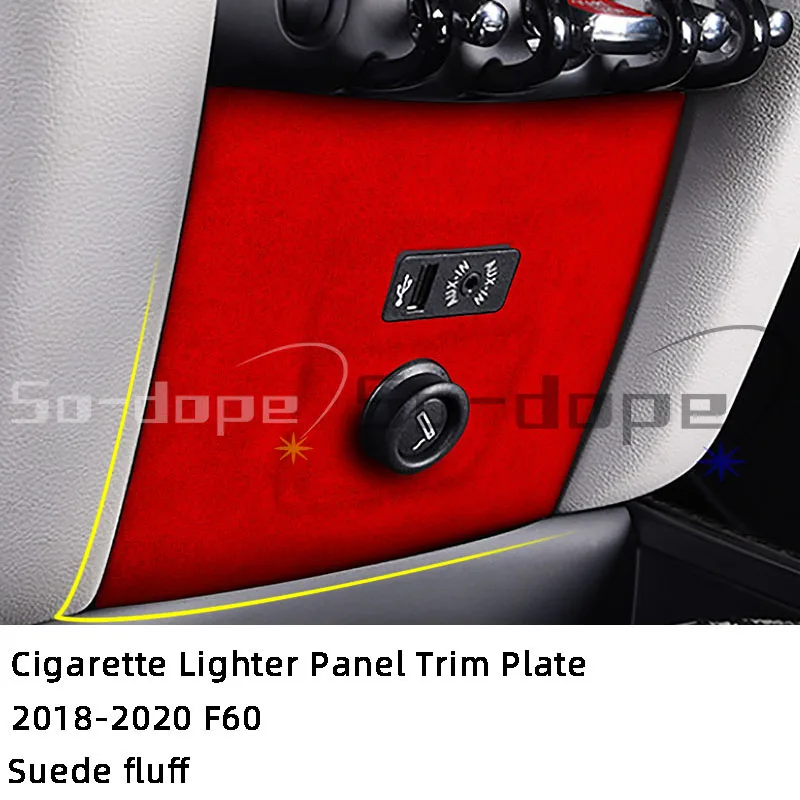 

Замшевые пушистые автомобильные прикуриватели, отделочная панель, автомобильные наклейки для BMW MINI 2018-2020 F60, аксессуары для украшения интерьера