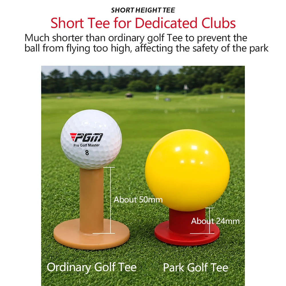 Ти-ти для гольфа PGM Golf Park, 24 шт., стабильные резиновые ти-ти с нескользящим прочным основанием для гольфа в парках, на драйвинг-рейнджах, для тренировок в помещении и на улице (art.: 3920dc8b820e2) - 3920dc8b820e2