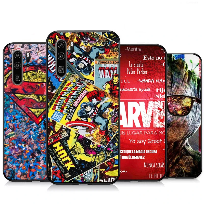 

Чехлы с логотипом комиксов Marvel для телефонов Huawei Honor P Smart Z P Smart 2019 P Smart 2020 P20 P20 Lite P20 Pro, Чехлы, оболочка, задняя крышка