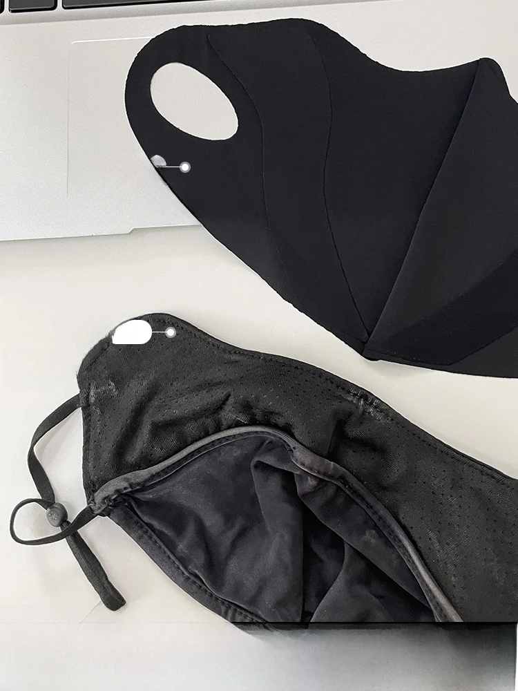 UPF50 + Summer Ice Silk Breathable Hyaluronic Acid Sunscreen Thin Mask Eye Protection Corner UV Good-looking