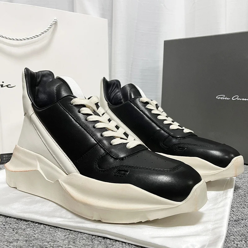 

Роскошный брендовый оригинальный 2023Rricowees Новинка весна-осень мужской низкий вырез из воловьей кожи с круглым носком Спорт Папа Повседневна...