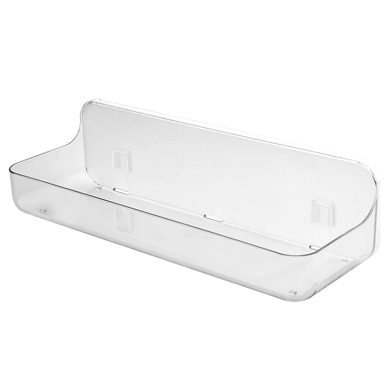 

Настенная полка для ванной комнаты, без сверления, для шампуня, душа, органайзер, экономия места, дренажный прочный прозрачный стеллаж для х...