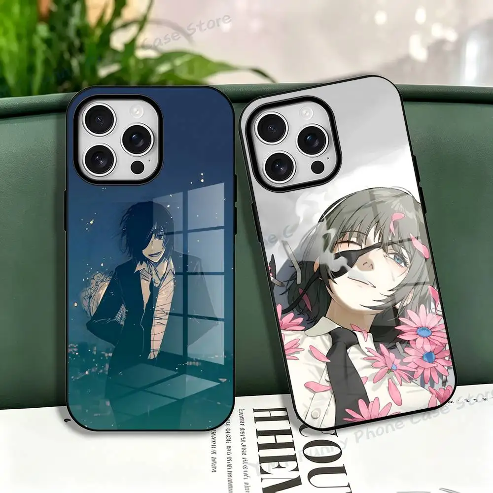 Фото Магнитный чехол C-Chainsaw M-Man Himeno для iPhone 17, 16, 15, 14, 13, 12, 11 Pro Max Mini Plus, матовый №1