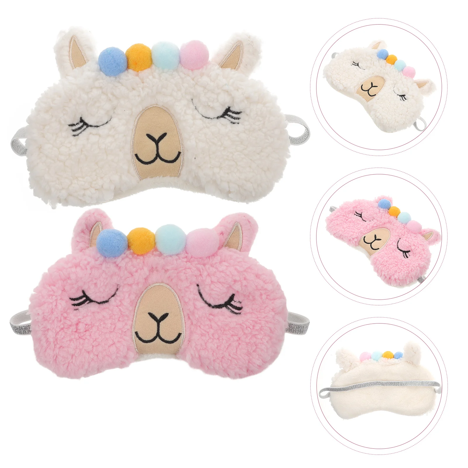 

Повязка на глаза для сна Мягкая повязка на глаза для путешествий Милая Ночная Альпака повязка на глаза Плюшевые блоки для детей Блэкаут хло...