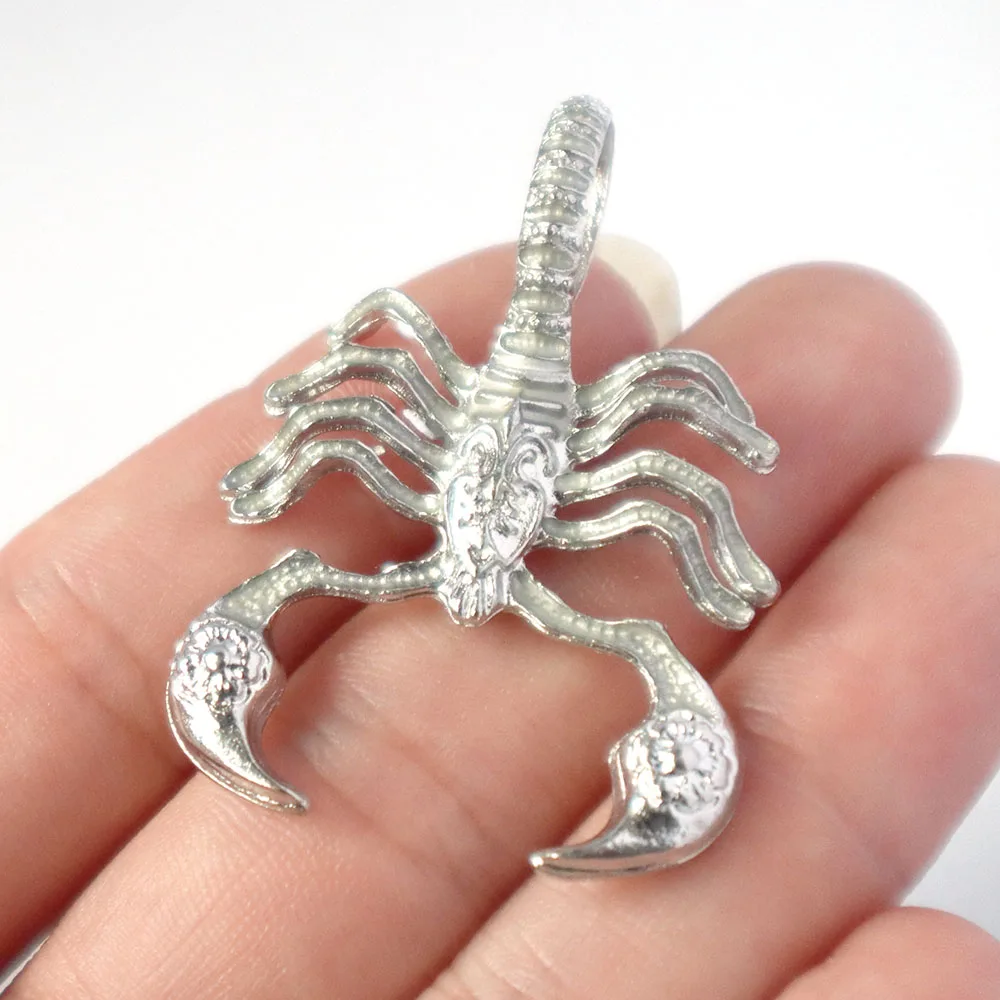 WZNB 5 шт. 31x45 мм Подвески в виде скорпиона для изготовления ювелирных изделий, насекомое, Аксессуары для ожерелья, оптовая продажа