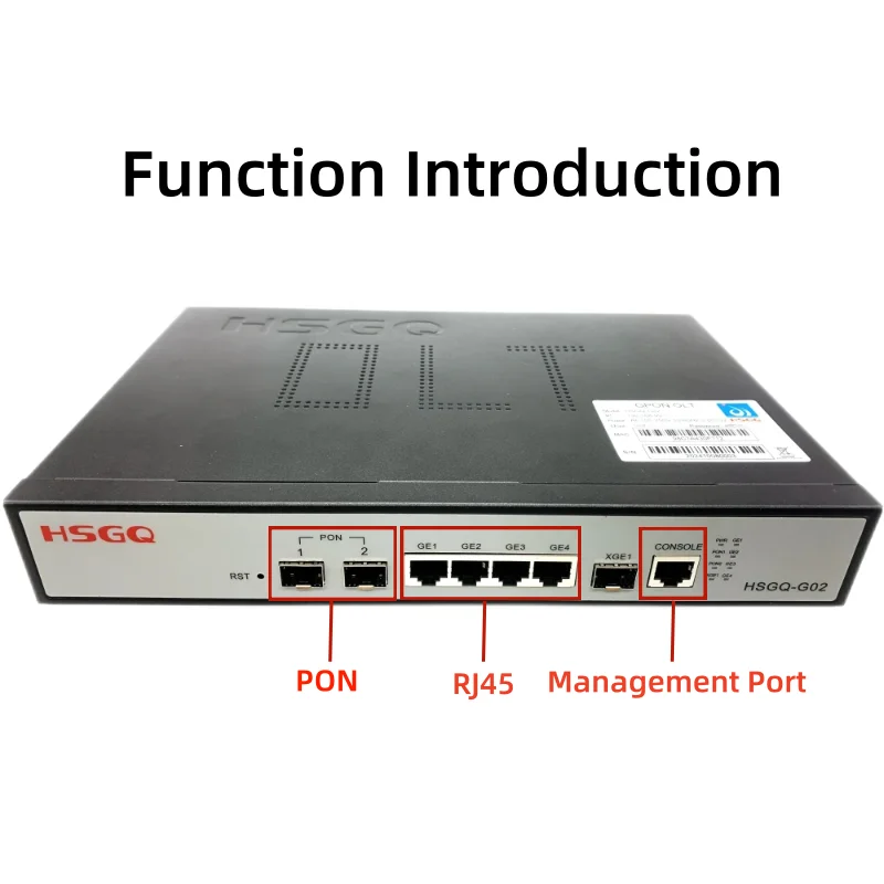 Фото HSGQ GPON OLT 2PON 100-240 В 2-портовый SFP 256 ONU 10G Uplink C+ GBIC 100-240 В переменного тока 12 В постоянного тока Оборудование оптического волокна OLT №2