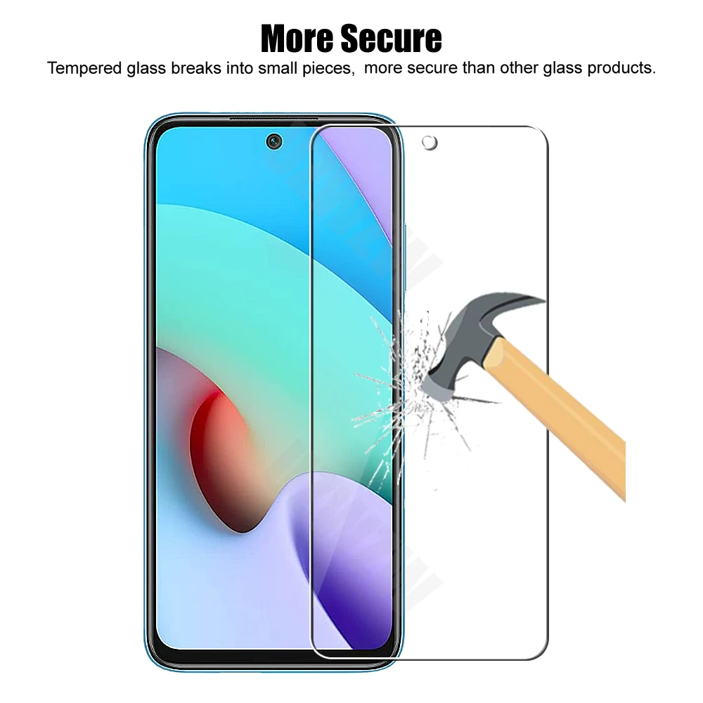 4 in 1 For Xiaomi Redmi 10 9T 9C 9A 9 8 8A Tempered Glass Screen Protectors & Camera Lens Protective Film