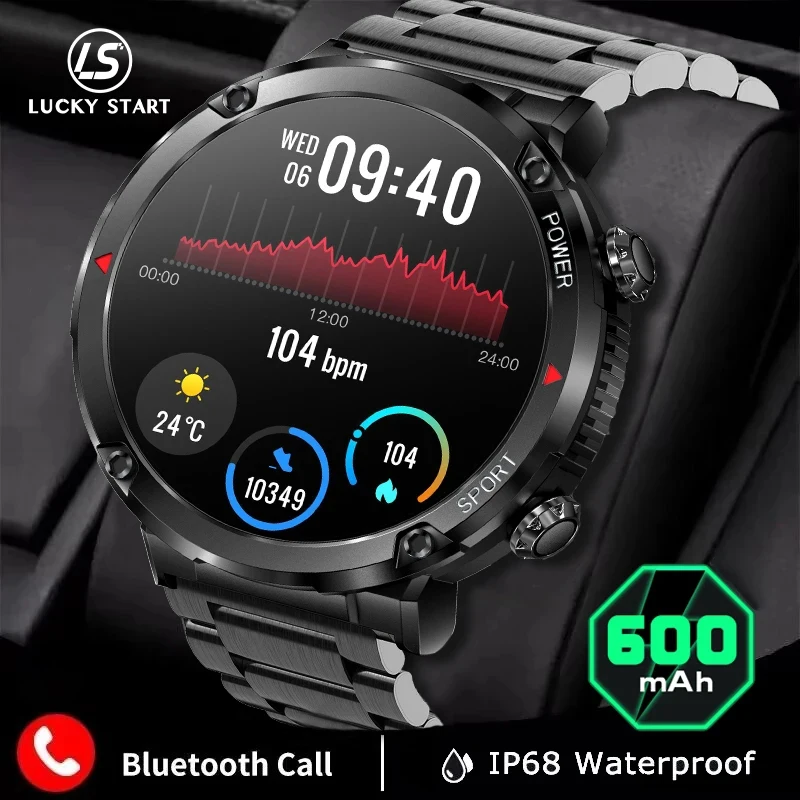 

2023 1.6 Inch Full Touch Horloges Fitness Tracker Sport Bluetooth Oproep Smart Klok Nieuwe Slimme Horloge Mannen IP68 Waterdich