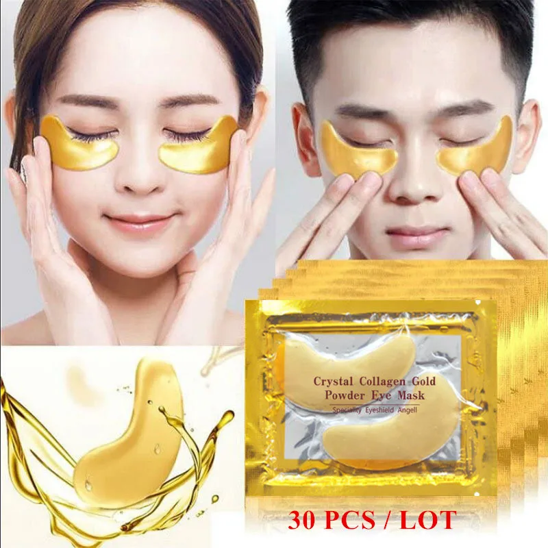 

Crystal Collagen Gold Powder Eye Mask Anti-Aging Dark Circles Acne Beauty Patches For Eye Skin Care Korean Cosmetics 30p=15pairs